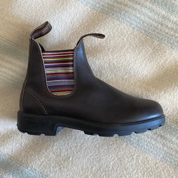 Blundstone Chelsea #1409 Stout Brown/Stripes size 7.5 Womens - Picture 1 of 11